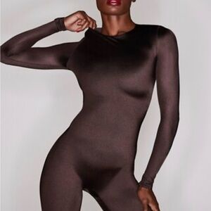 SKIMS Chocolate Long Sleeve Bodysuit